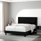 Modern Upholstered Tufted Headboard Platform Bed Frame