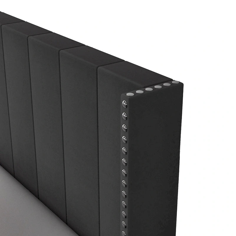 Modern Upholstered Tufted Headboard Platform Bed Frame
