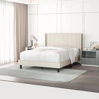 Modern Upholstered Tufted Headboard Platform Bed Frame