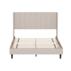 Modern Upholstered Tufted Headboard Platform Bed Frame