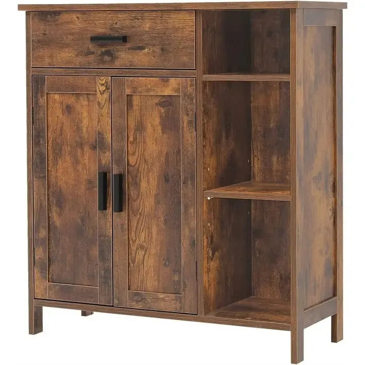 Storage Cabinet with Doors and Shelves - 11.8 D x 29.5 W x 31.6 H