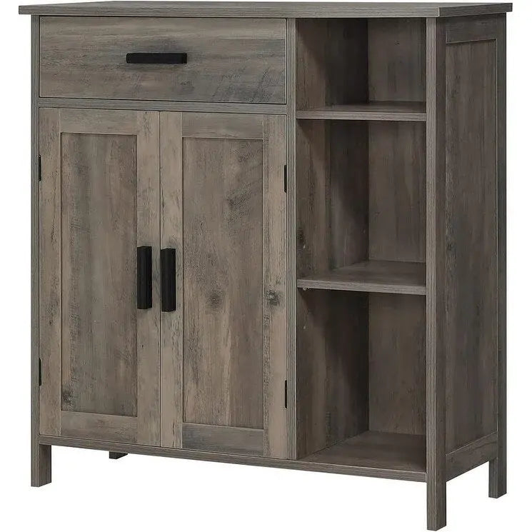Storage Cabinet with Doors and Shelves - 11.8 D x 29.5 W x 31.6 H