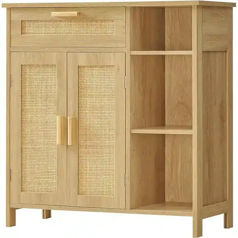 Storage Cabinet with Doors and Shelves - 11.8 D x 29.5 W x 31.6 H