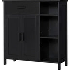 Storage Cabinet with Doors and Shelves - 11.8 D x 29.5 W x 31.6 H