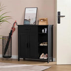 Storage Cabinet with Doors and Shelves - 11.8 D x 29.5 W x 31.6 H
