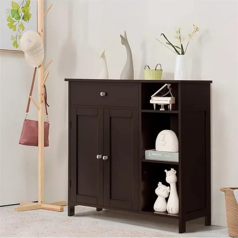 Storage Cabinet with Doors and Shelves - 11.8 D x 29.5 W x 31.6 H