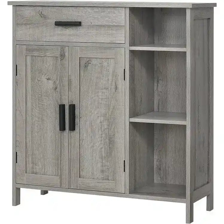 Storage Cabinet with Doors and Shelves - 11.8 D x 29.5 W x 31.6 H