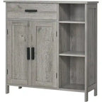 Storage Cabinet with Doors and Shelves - 11.8 D x 29.5 W x 31.6 H