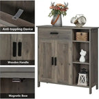 Storage Cabinet with Doors and Shelves - 11.8 D x 29.5 W x 31.6 H