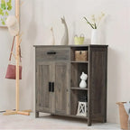 Storage Cabinet with Doors and Shelves - 11.8 D x 29.5 W x 31.6 H