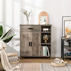 Storage Cabinet with Doors and Shelves - 11.8 D x 29.5 W x 31.6 H