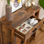 Storage Cabinet with Doors and Shelves - 11.8 D x 29.5 W x 31.6 H