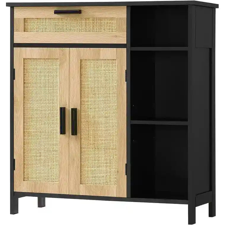 Storage Cabinet with Doors and Shelves - 11.8 D x 29.5 W x 31.6 H