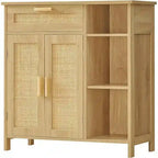 Storage Cabinet with Doors and Shelves - 11.8 D x 29.5 W x 31.6 H