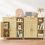 Storage Cabinet with Doors and Shelves - 11.8 D x 29.5 W x 31.6 H