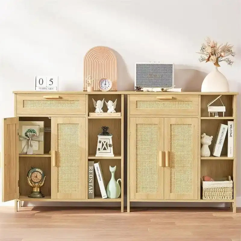 Storage Cabinet with Doors and Shelves - 11.8 D x 29.5 W x 31.6 H