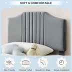 Upholstered Kids Tufted Bed Frame with Headboard