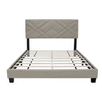 Queen Size Adjustable Upholstered Bed Frame Stain Resistant Cleans Up