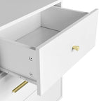 Seven-Drawer Large Chest of Drawers Cabinet with Golden Handles and Legs