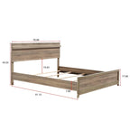 Daemon 3 Piece Light Brown Panel Bedroom Set