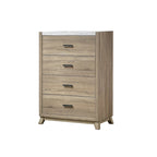 Daemon 3 Piece Light Brown Panel Bedroom Set