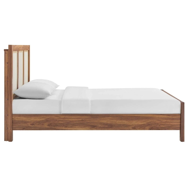 Capri Queen Wood Grain Platform Bed