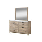 Daemon 5 Piece Light Brown Panel Bedroom Set