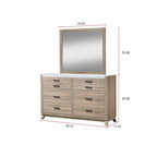 Daemon 5 Piece Light Brown Panel Bedroom Set