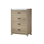 Daemon 5 Piece Light Brown Panel Bedroom Set