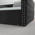 Twin Size Daybed with Drawers Upholstered Tufted Sofa Bed