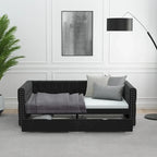 Twin Size Daybed with Drawers Upholstered Tufted Sofa Bed