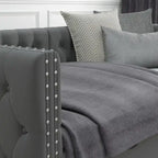 Twin Size Daybed with Drawers Upholstered Tufted Sofa Bed