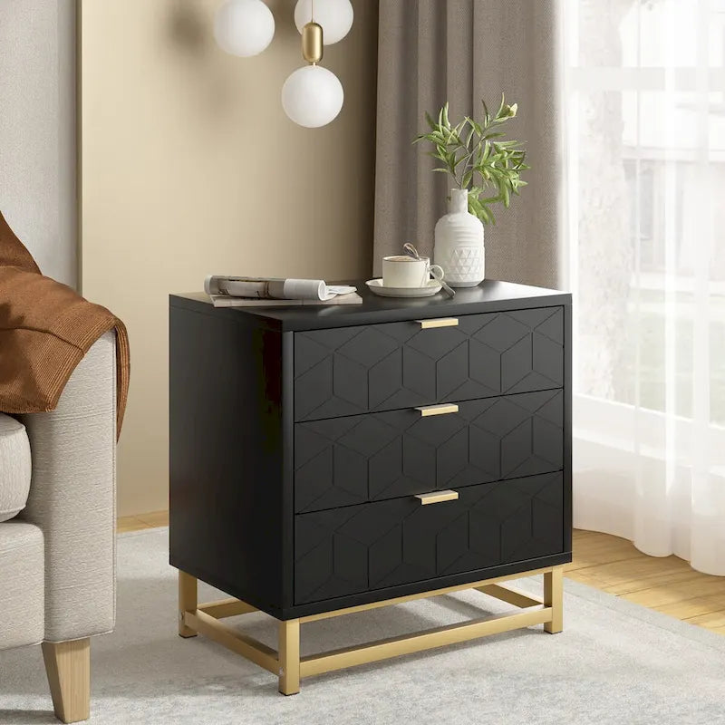 3 Drawer Dresser For Bedroom With Modern Style