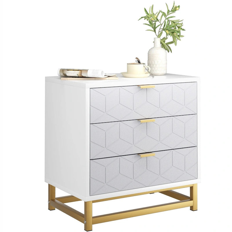 3 Drawer Dresser For Bedroom With Modern Style