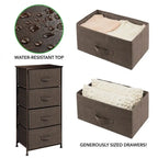 Tall Dresser Storage Tower Stand with 4 Removable Fabric Drawers