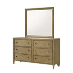Newell 6 Piece Light Brown Upholstered Canopy Platform Bedroom Set