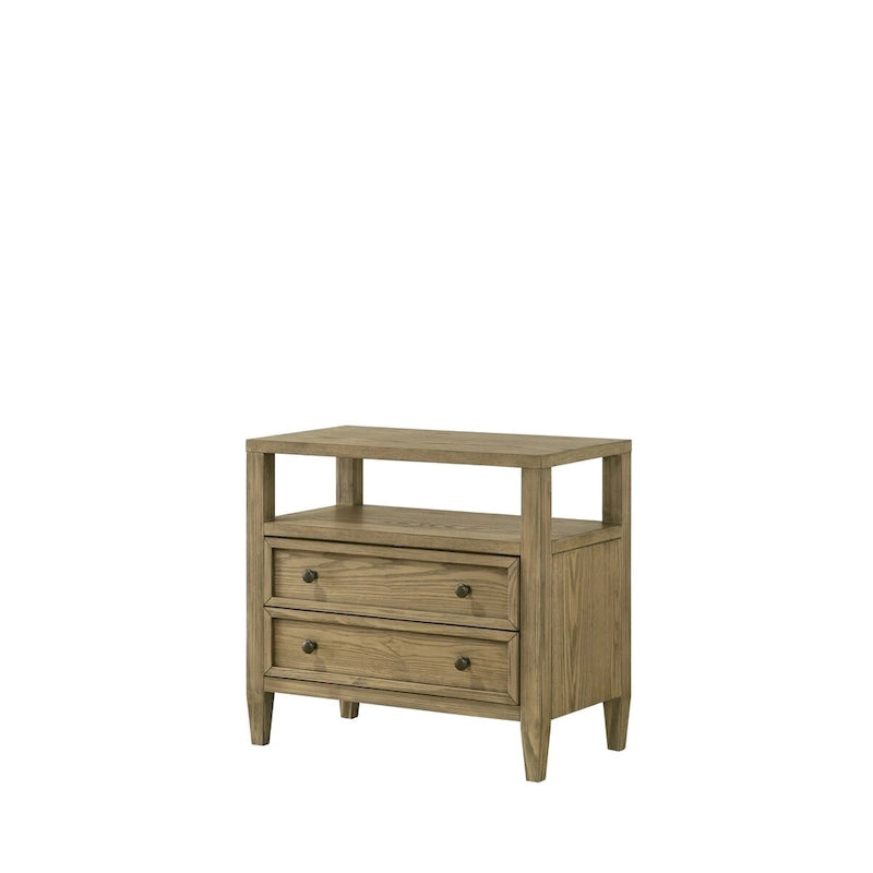Newell 6 Piece Light Brown Upholstered Canopy Platform Bedroom Set