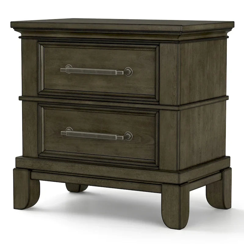 Furniture of America Evva Traditional Grey Wood 6-Piece Panel Bedroom Set
