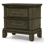 Furniture of America Evva Traditional Grey Wood 6-Piece Panel Bedroom Set