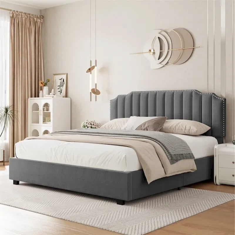 Lift Up Full Size Velvet Bed