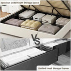 Lift Up Full Size Velvet Bed