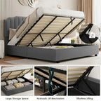 Lift Up Full Size Velvet Bed