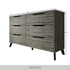 CraftPorch Chic and Vintage Wooden Dresser with 6 drawers