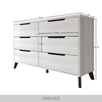 CraftPorch Chic and Vintage Wooden Dresser with 6 drawers