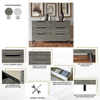 CraftPorch Chic and Vintage Wooden Dresser with 6 drawers
