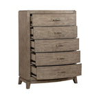 Avalon Burnished Beige Oak King Panel Storage Bed Bedroom Set