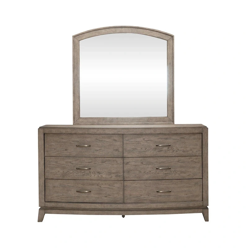 Avalon Burnished Beige Oak King Panel Storage Bed Bedroom Set