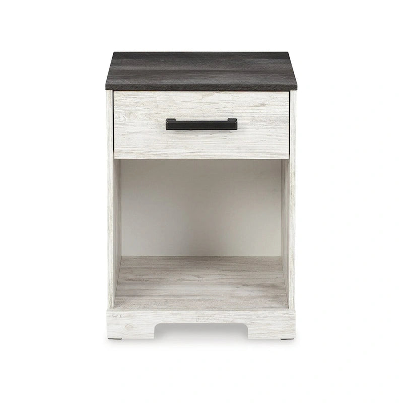 Signature Design by Ashley Shawburn Whitewash Platform Bed with 2 Nightstands