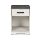 Signature Design by Ashley Shawburn Whitewash Platform Bed with 2 Nightstands