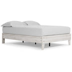 Signature Design by Ashley Shawburn Whitewash Platform Bed with 2 Nightstands
